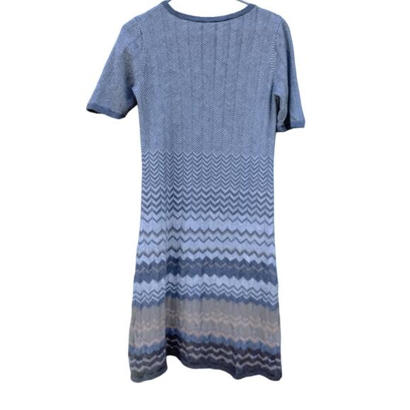 Pendleton Mission Stripe 100% Merino Wool Short Sleeves Knit Sweater Dress M - Picture 3 of 13